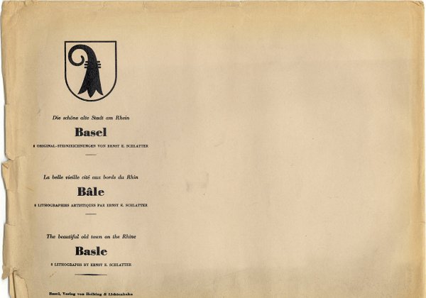 1960 - Basel - Originalsrteinzeichnungen - Ernst E. Schlatter